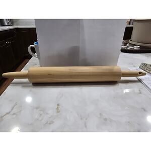 Wood Rolling Pin Baking Pies  Cookies Holiday Days